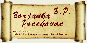 Borjanka Počekovac vizit kartica